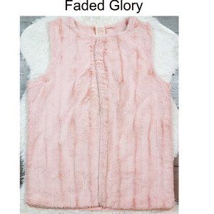 Faded Glory Foux Fur Vest Sz XL (14/16)